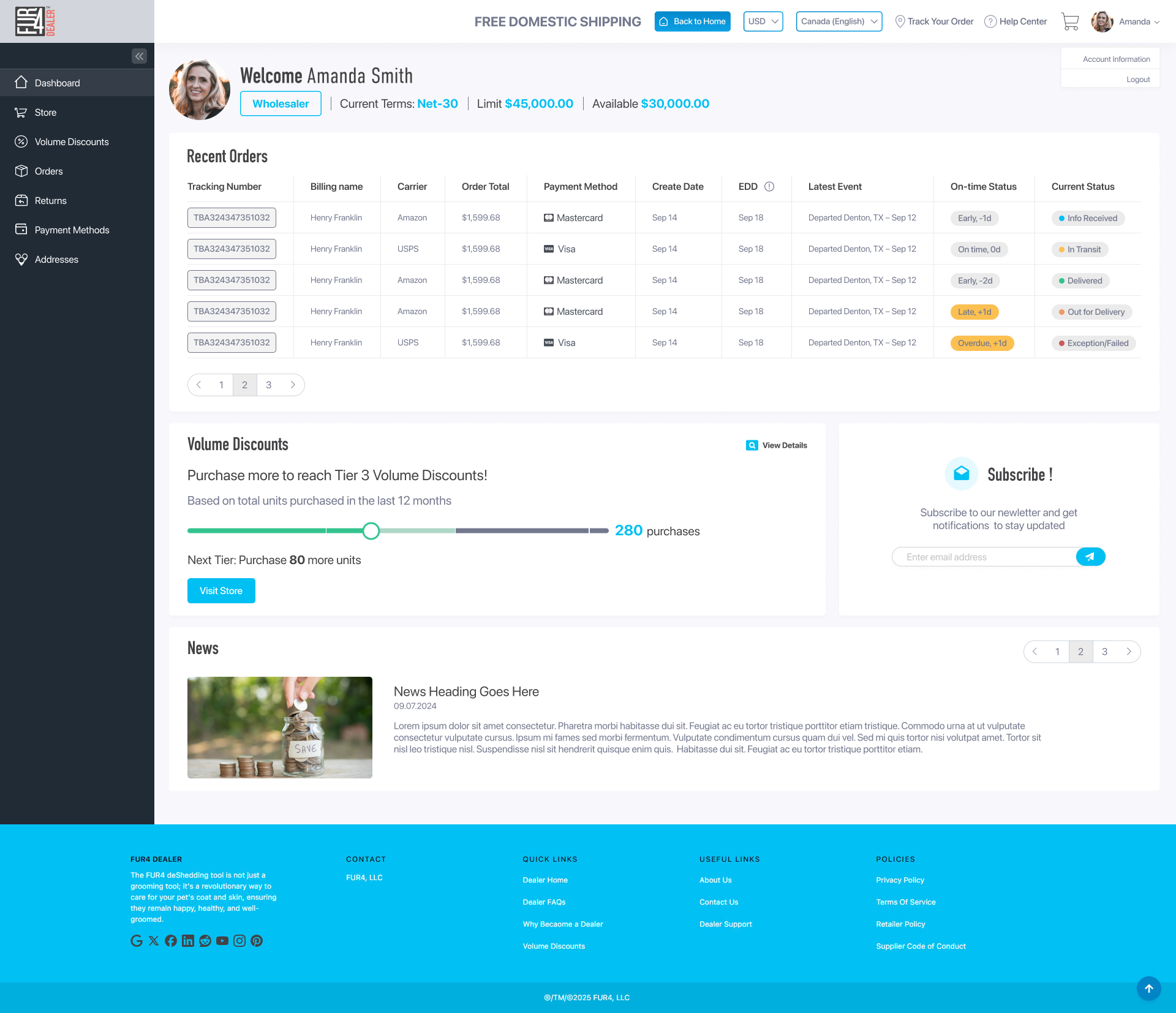 Dealer Portal Dashboard